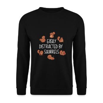 Squirrel Chipmunk - Unisex Sweatshirt - black - Front - Alina (178cm) & Michal (187cm)