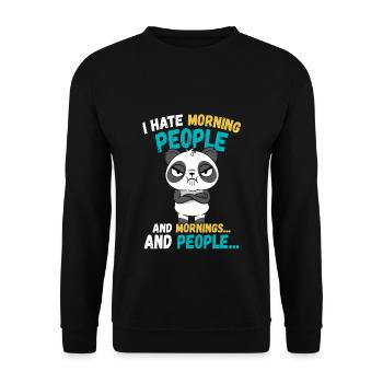 Panda Funny Animals Sayings - Unisex Sweatshirt - black - Front - Alina (178cm) & Michal (187cm)