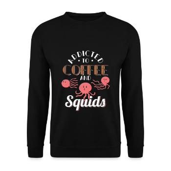 Octopus Octopus - Unisex Sweatshirt - black - Front - Alina (178cm) & Michal (187cm)