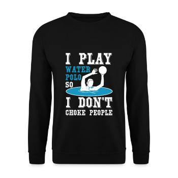 Water Polo Water Polo - Sweat-shirt Unisexe - noir - Devant - Alina (178cm) & Michal (187cm)