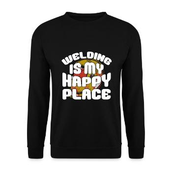Welder - Unisex Sweatshirt - black - Front - Alina (178cm) & Michal (187cm)