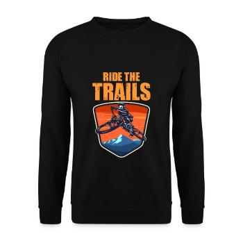 Vélo de montagne - Sweat-shirt Unisexe - noir - Devant - Alina (178cm) & Michal (187cm)
