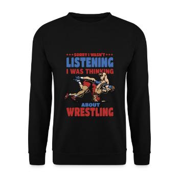 Wrestling Wrestler - Unisex Sweatshirt - black - Front - Alina (178cm) & Michal (187cm)