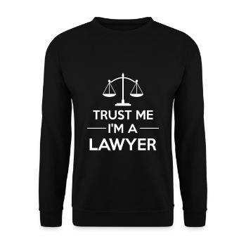 Anwalt - Unisex Pullover - Schwarz - Vorne - Alina (178cm) & Michal (187cm)