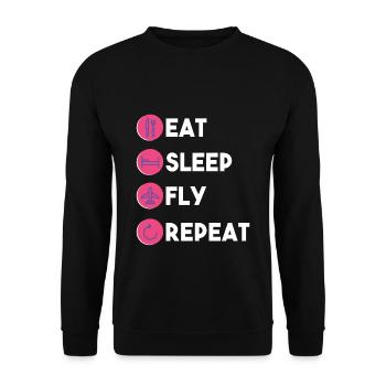 Pilote - Sweat-shirt Unisexe - noir - Devant - Alina (178cm) & Michal (187cm)