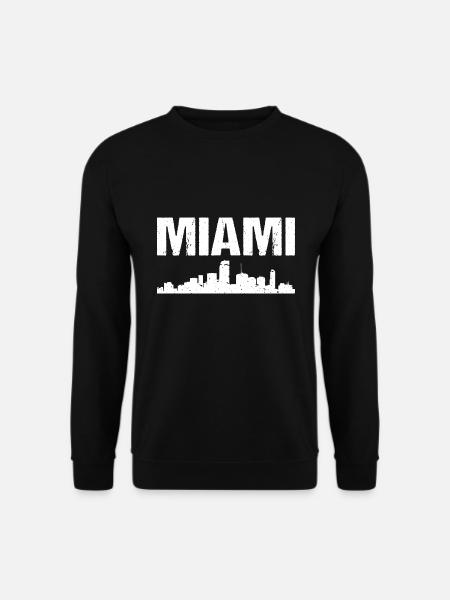 Miami Skyline - Unisex Pullover - Schwarz