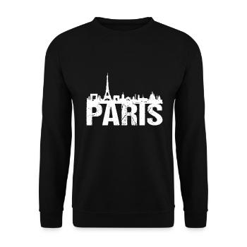 Paris Skyline France Paris - Sweat-shirt Unisexe - noir - Devant - Alina (178cm) & Michal (187cm)