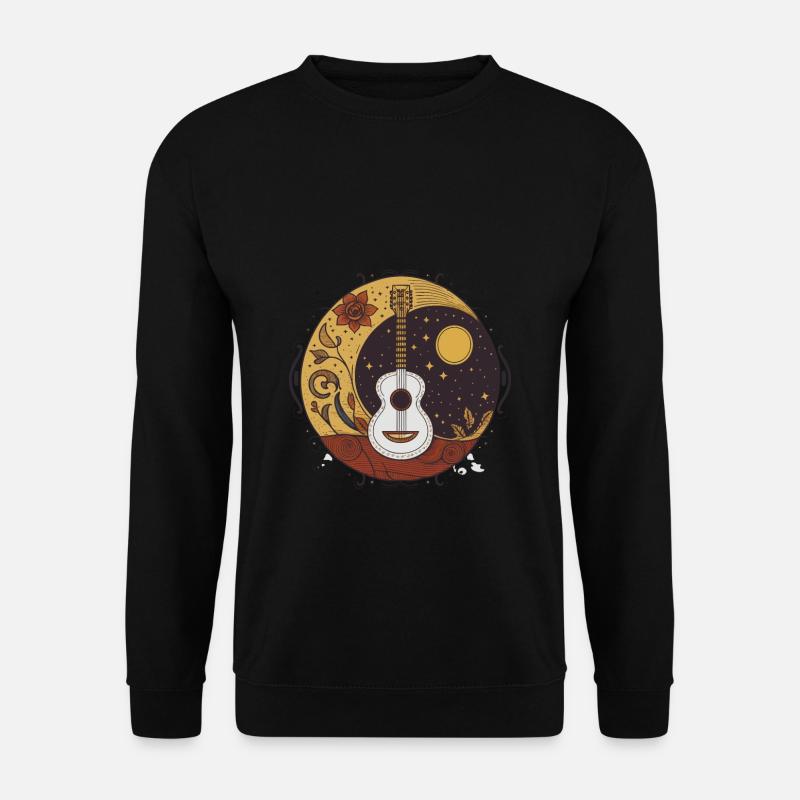 Retro Guitar Moon - Unisex Sweatshirt - black