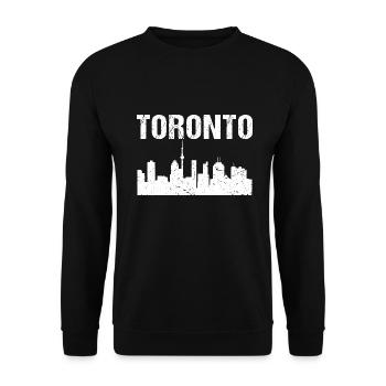 Toronto Skyline - Unisex Pullover - Schwarz - Vorne - Alina (178cm) & Michal (187cm)