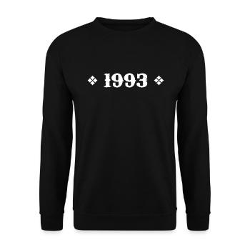 1993 - Birthday Gift 1993 Classic - Unisex Sweatshirt - black - Front - Alina (178cm) & Michal (187cm)