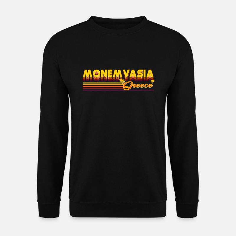 Monemvasia: Historisches Retro-Design - Unisex Pullover - Schwarz