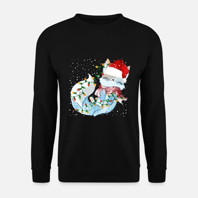 Cute arctic fox gift - Unisex Sweatshirt - black
