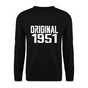1951 Vintage Retro Anniversary Gift 1951 - Unisex Sweatshirt - black - Front - Alina (178cm) & Michal (187cm)