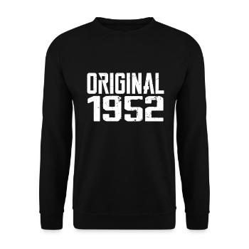 1952 Vintage Cadeau Anniversaire Rétro Cadeau 1952 - Sweat-shirt Unisexe - noir - Devant - Alina (178cm) & Michal (187cm)
