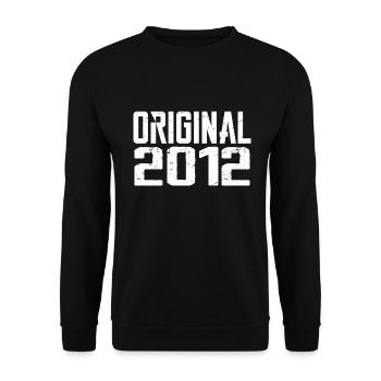 2012 Vintage Retro Anniversary Gift 2012 - Unisex Sweatshirt - black - Front - Alina (178cm) & Michal (187cm)
