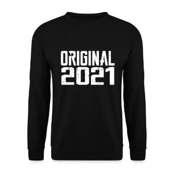 2021 Vintage Retro Jubiläumsgeschenk 2021 - Unisex Pullover - Schwarz - Vorne - Alina (178cm) & Michal (187cm)