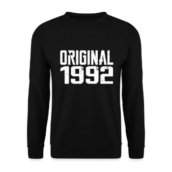 1992 Vintage Cadeau Anniversaire Rétro Cadeau 1992 - Sweat-shirt Unisexe - noir - Devant - Alina (178cm) & Michal (187cm)
