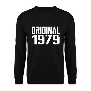 1979 Vintage Cadeau Anniversaire Rétro Cadeau 1979 - Sweat-shirt Unisexe - noir - Devant - Alina (178cm) & Michal (187cm)