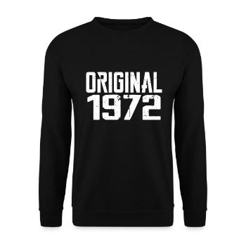 1972 Vintage Cadeau Anniversaire Rétro Cadeau 1972 - Sweat-shirt Unisexe - noir - Devant - Alina (178cm) & Michal (187cm)