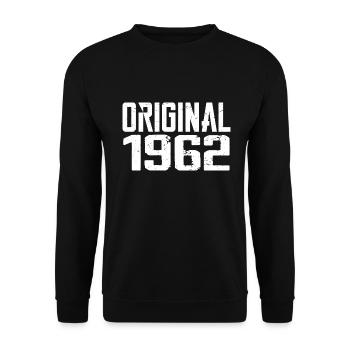 1962 Vintage Retro Jubiläumsgeschenk 1962 - Unisex Pullover - Schwarz - Vorne - Alina (178cm) & Michal (187cm)