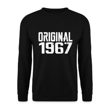 1967 Vintage Cadeau Anniversaire Rétro Cadeau 1967 - Sweat-shirt Unisexe - noir - Devant - Alina (178cm) & Michal (187cm)