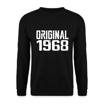 1968 Vintage Cadeau Anniversaire Rétro Cadeau 1968 - Sweat-shirt Unisexe - noir - Devant - Alina (178cm) & Michal (187cm)