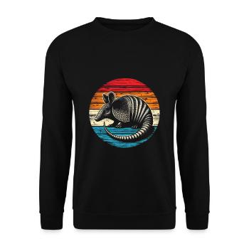 Armadillo Gürteltier - Unisex Pullover - Schwarz - Vorne - Alina (178cm) & Michal (187cm)