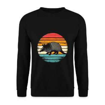 Armadillo Gürteltier - Unisex Pullover - Schwarz - Vorne - Alina (178cm) & Michal (187cm)