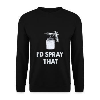 Fahrzeuglackierer I'd Spray That - Unisex Pullover - Schwarz - Vorne - Alina (178cm) & Michal (187cm)