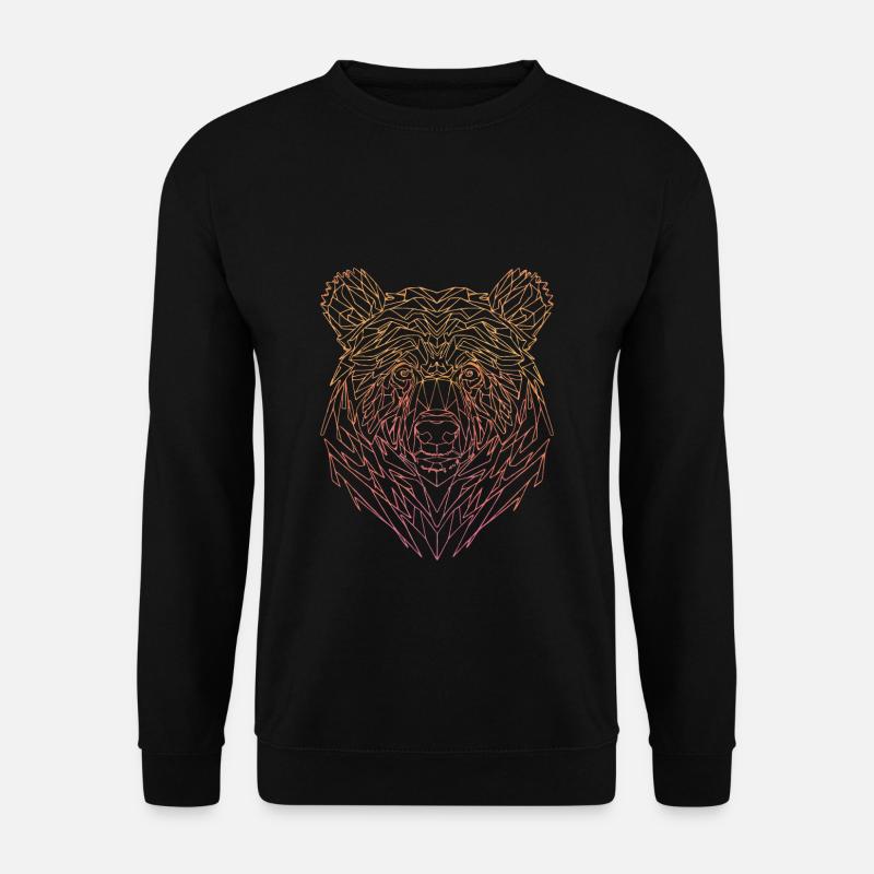 Bear Line Art - Unisex Sweatshirt - black
