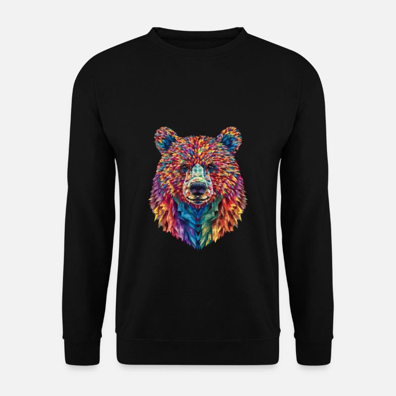 Bär Abstrakte Kunst - Unisex Pullover - Schwarz