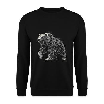 Bär - Unisex Pullover - Schwarz - Vorne - Alina (178cm) & Michal (187cm)