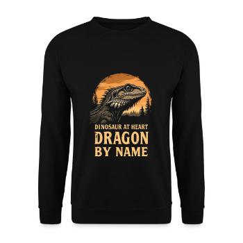 Bearded Dragon Bartagame - Unisex Sweatshirt - black - Front - Alina (178cm) & Michal (187cm)