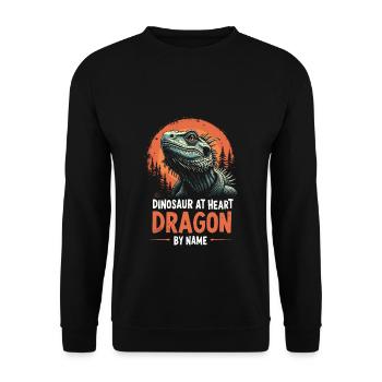 Bearded Dragon Bartagame - Unisex Sweatshirt - black - Front - Alina (178cm) & Michal (187cm)