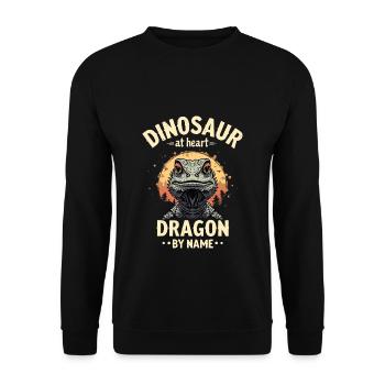 Bearded Dragon Bartagame - Unisex Sweatshirt - black - Front - Alina (178cm) & Michal (187cm)