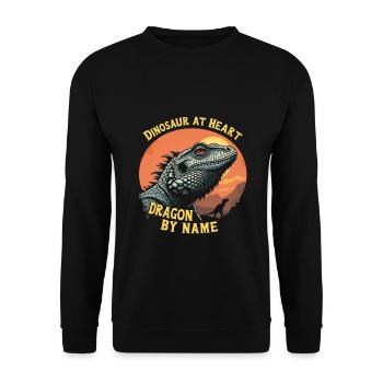 Bearded Dragon Bartagame - Unisex Sweatshirt - black - Front - Alina (178cm) & Michal (187cm)
