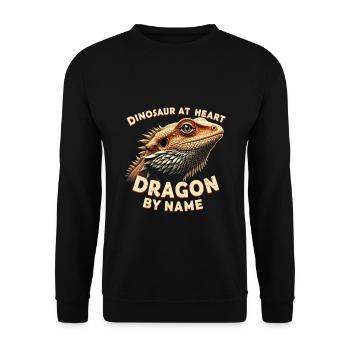 Bearded Dragon Bartagame - Unisex Sweatshirt - black - Front - Alina (178cm) & Michal (187cm)
