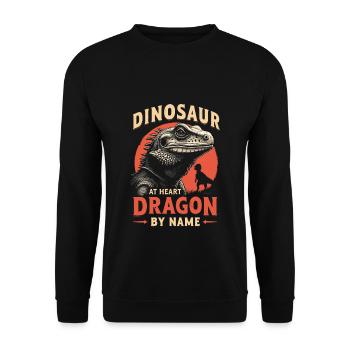 Bearded Dragon Bartagame - Unisex Sweatshirt - black - Front - Alina (178cm) & Michal (187cm)