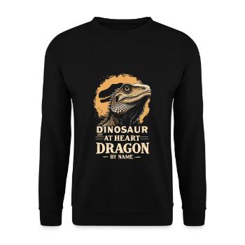 Bearded Dragon Bartagame - Unisex Sweatshirt - black - Front - Alina (178cm) & Michal (187cm)