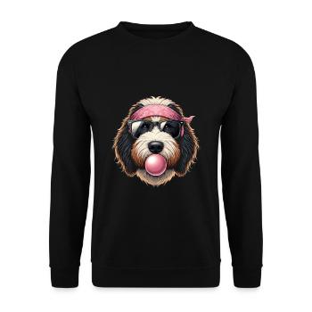 Bernedoodle Chien - Sweat-shirt Unisexe - noir - Devant - Alina (178cm) & Michal (187cm)