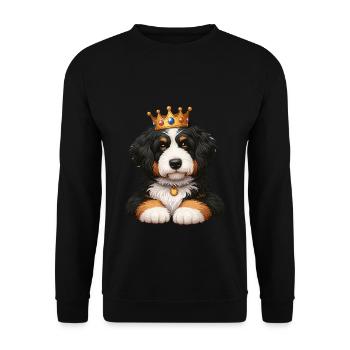 Couronne de chien Bernedoodle - Sweat-shirt Unisexe - noir - Devant - Alina (178cm) & Michal (187cm)