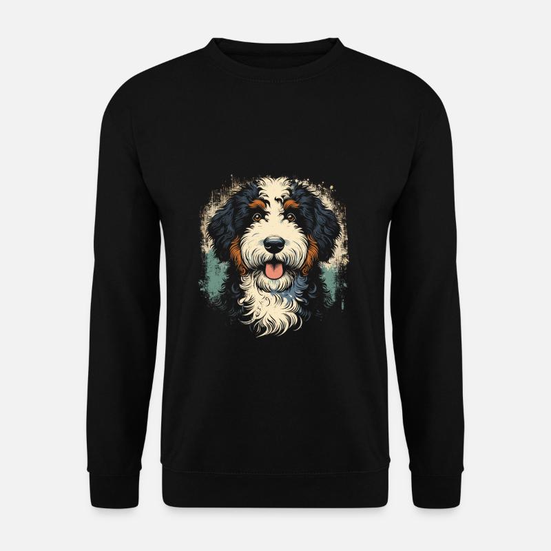 Bernedoodle Hund - Unisex Pullover - Schwarz