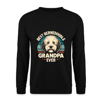 Bernedoodle Chien Grand-père - Sweat-shirt Unisexe - noir - Devant - Alina (178cm) & Michal (187cm)