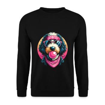 Bernedoodle Chien - Sweat-shirt Unisexe - noir - Devant - Alina (178cm) & Michal (187cm)