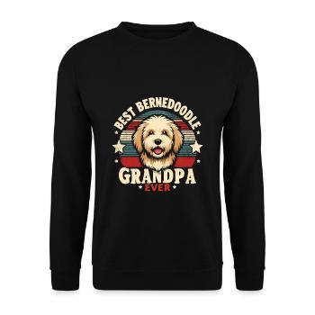 Bernedoodle Chien Grand-père - Sweat-shirt Unisexe - noir - Devant - Alina (178cm) & Michal (187cm)