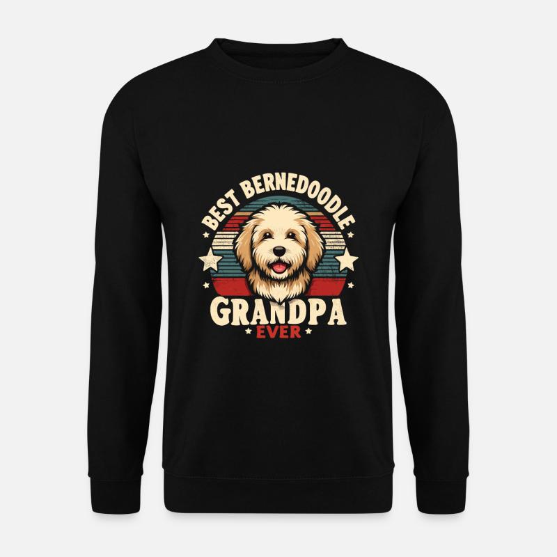 Bernedoodle Hund Opa - Unisex Pullover - Schwarz