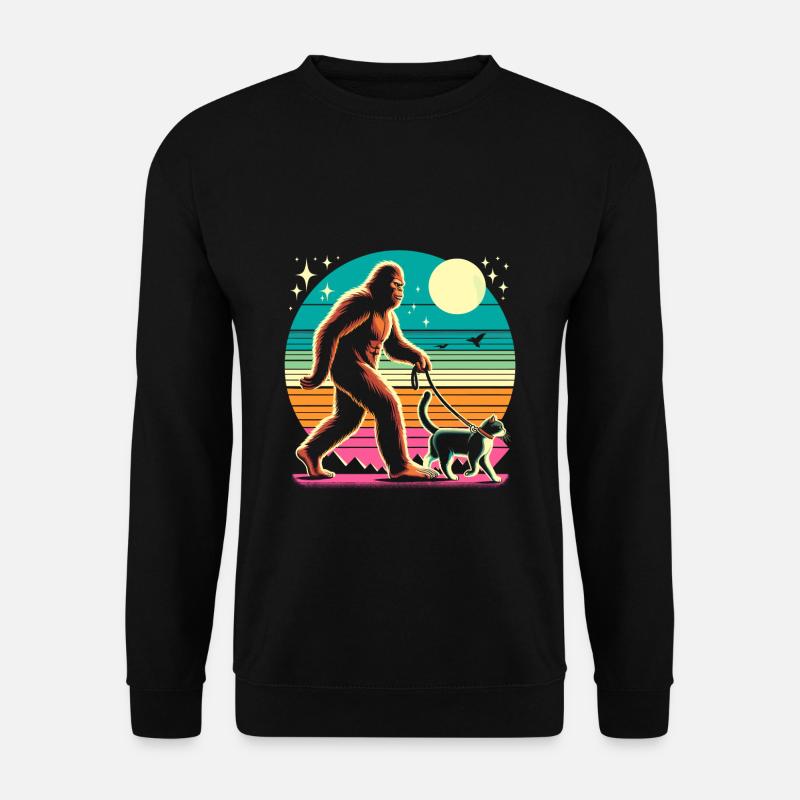 Bigfoot Cat - Unisex Sweatshirt - black
