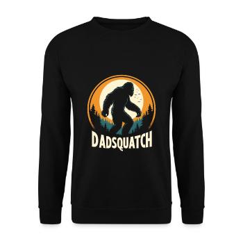 Bigfoot DADSQUATCH Dad Dad Dad Gift - Unisex Sweatshirt - black - Front - Alina (178cm) & Michal (187cm)