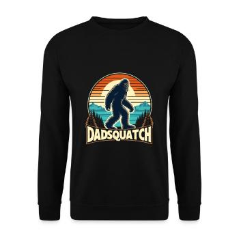 Bigfoot DADSQUATCH Dad Dad Dad Gift - Unisex Sweatshirt - black - Front - Alina (178cm) & Michal (187cm)