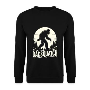 Bigfoot DADSQUATCH Dad Dad Dad Gift - Unisex Sweatshirt - black - Front - Alina (178cm) & Michal (187cm)